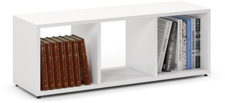 Mały regał komorowy, ETAP, 100x30x35 cm, biel, mat | TYLETEGOTU