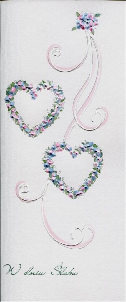 MAK Karnet Ślub DL S37 - Dwa serca