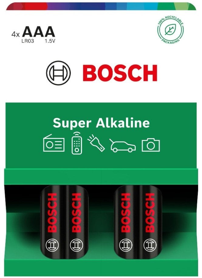 BATERIA BOSCH 4SZT AAA SUPER ALKALINE LR03SA4B/00