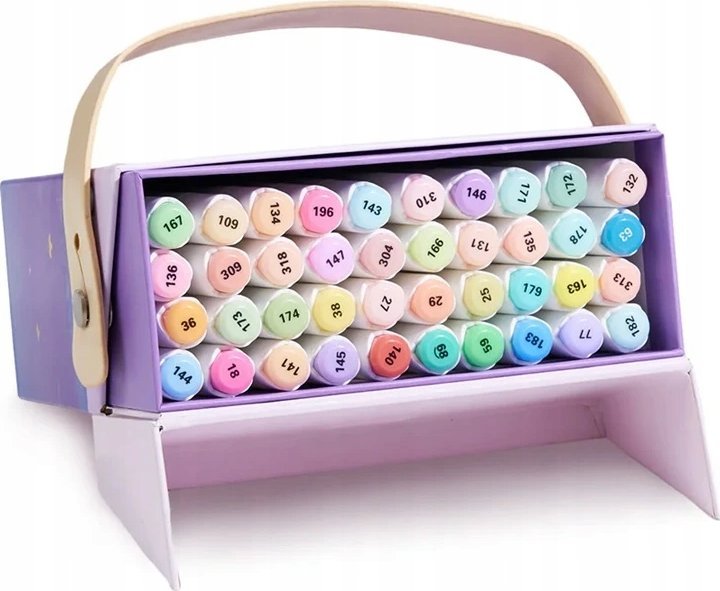 ARRTX Dvipusiai markeriai - flomasteriai Alp, 40 spalvų, pastelinių atspalvių