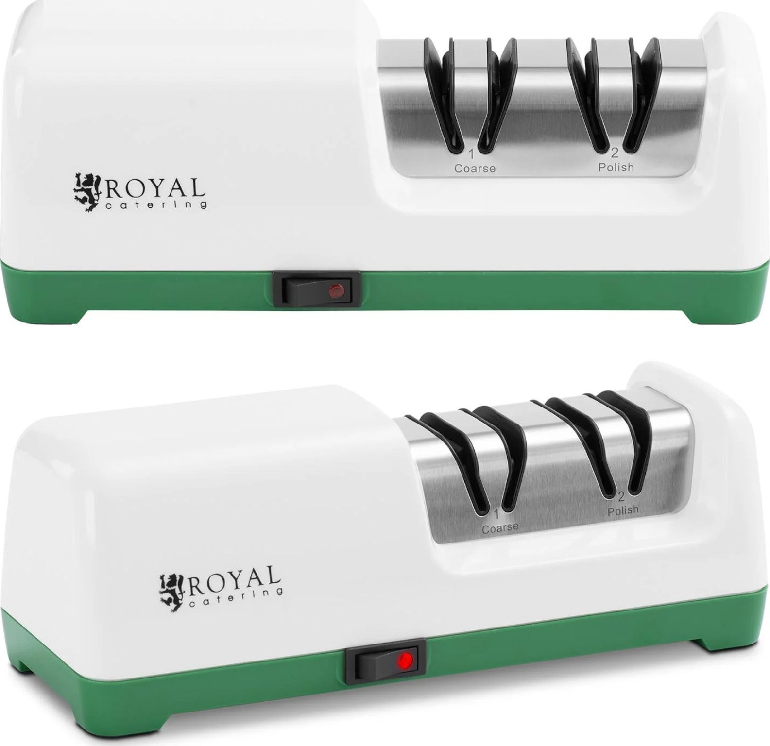 Royal Catering Ostrzałka do noży elektryczna diamentowa 2 poziomy 20 W Ostrzałka do noży elektryczna diamentowa 2 poziomy 20 W