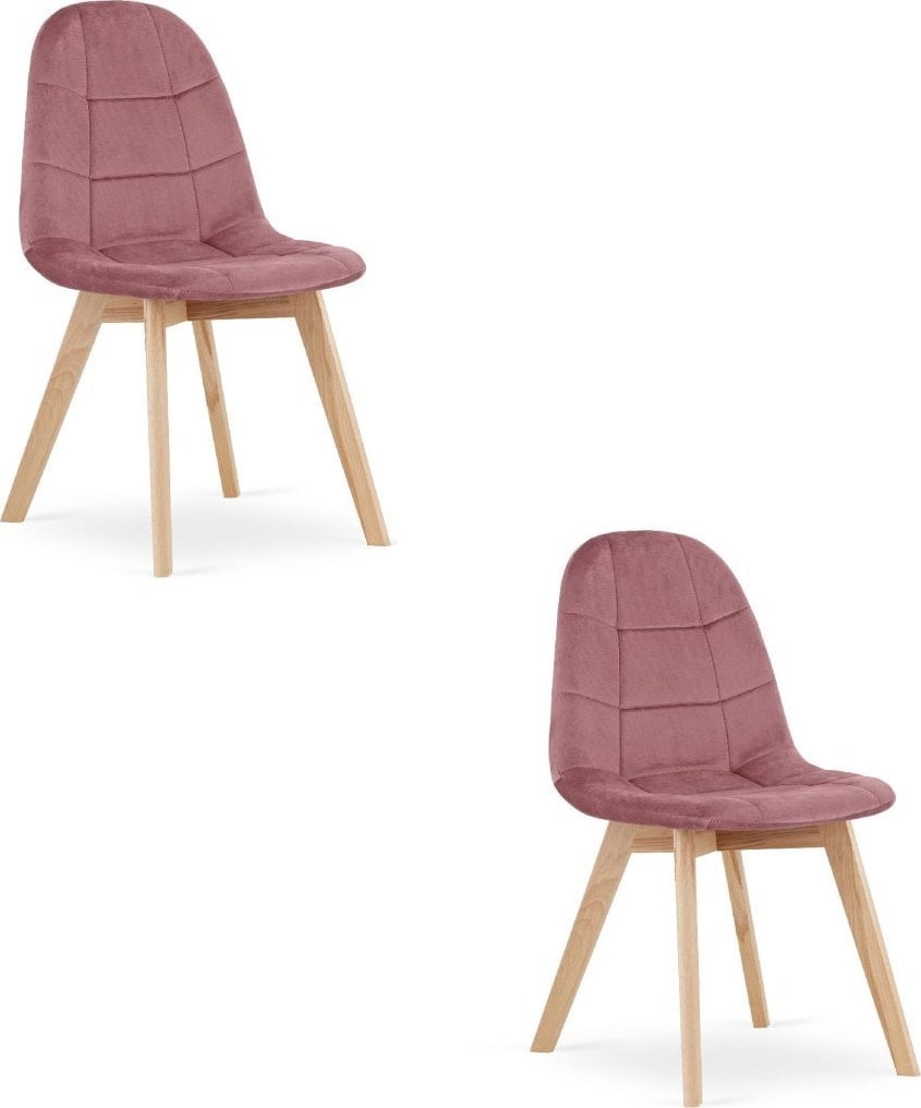 Leobert Krzesło BORA - ciemny róż aksamit x 2