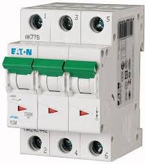 Eaton Wyłącznik nadprądowy 3P C 6A 10kA AC PLSM C6/3-MW (242468)