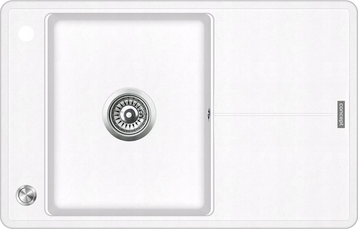 Zlewozmywak Concept DG10N50wh kuchenny granitowy z ociekaczem BIAŁY
