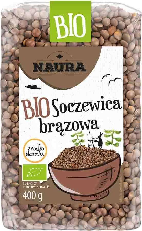 Naura Soczewica brązowa BIO 400 g