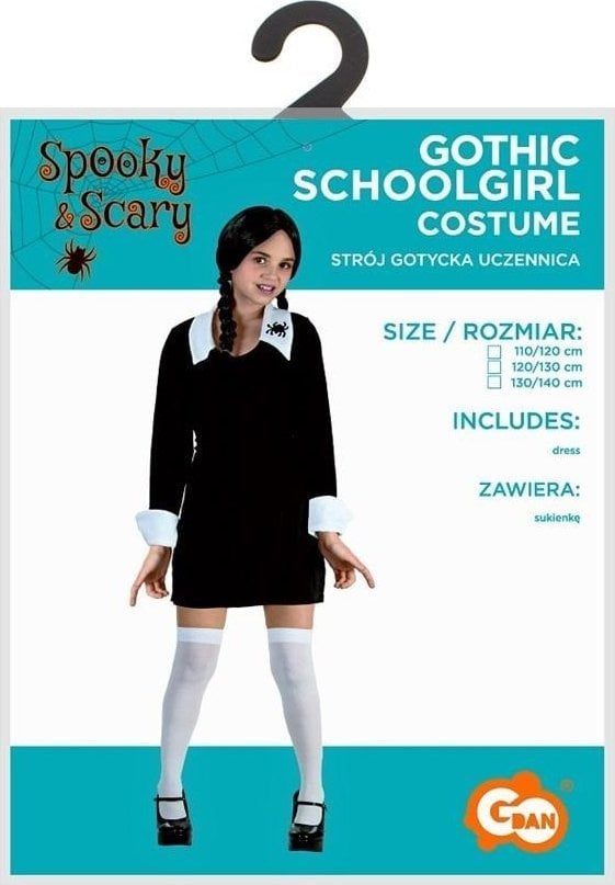 Strój gotycka Uczennica rozm. 130/140cm