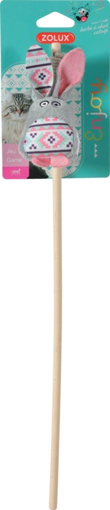 Zolux Zabawka dla kota wędka KALI królik kol. szary