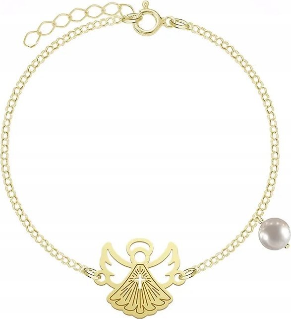 Radziszewska Jewellery Bransoletka z Aniołkiem PREZENT URODZINY GRAWER