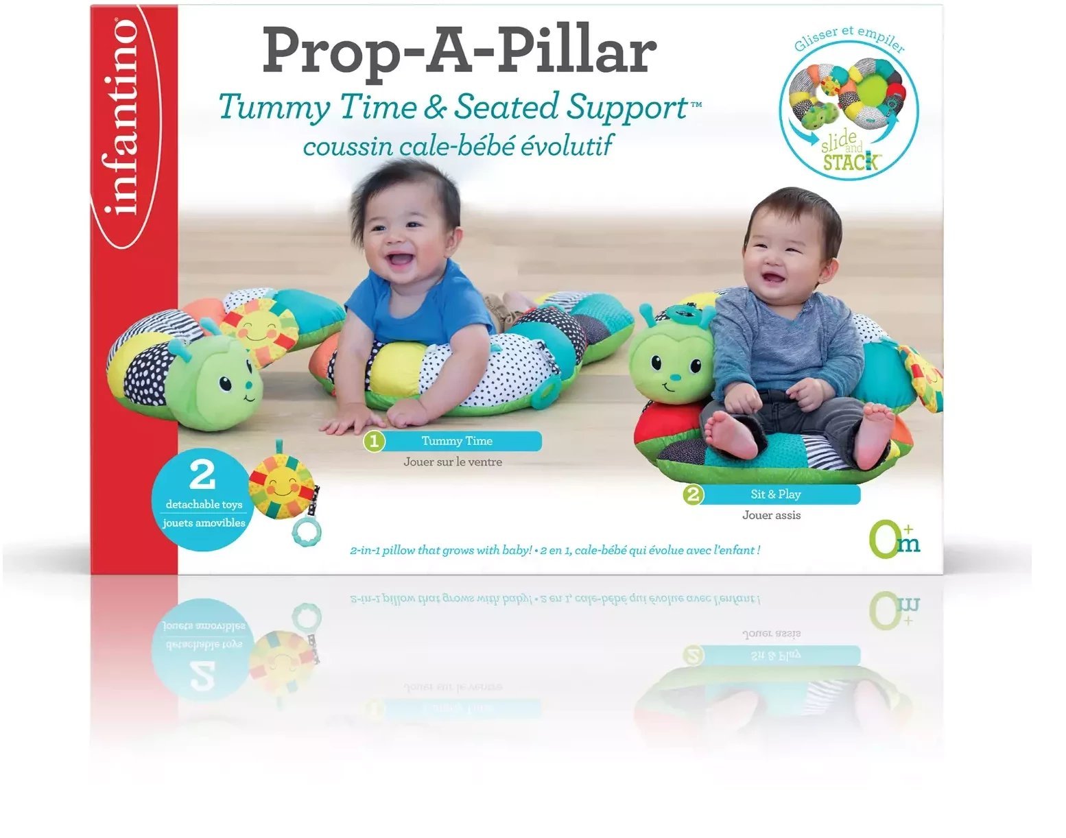 INFANTINO Prop-a-pillar tummy time & seated support