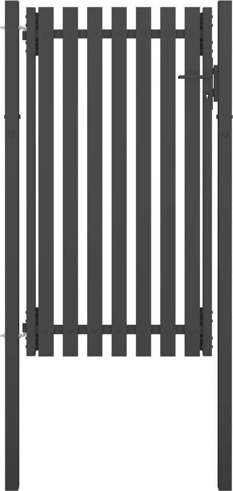 vidaXL Furtka ogrodzeniowa, stalowa, 1 x 2,25 m, antracytowa