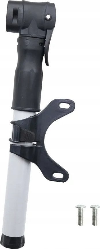 Mini pompka z uchwytem montażowym do roweru / hulajnogi FSPMP-387 czarno srebrna