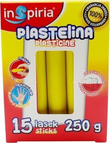 Teka Plastelina żółta 15 lasek 250g