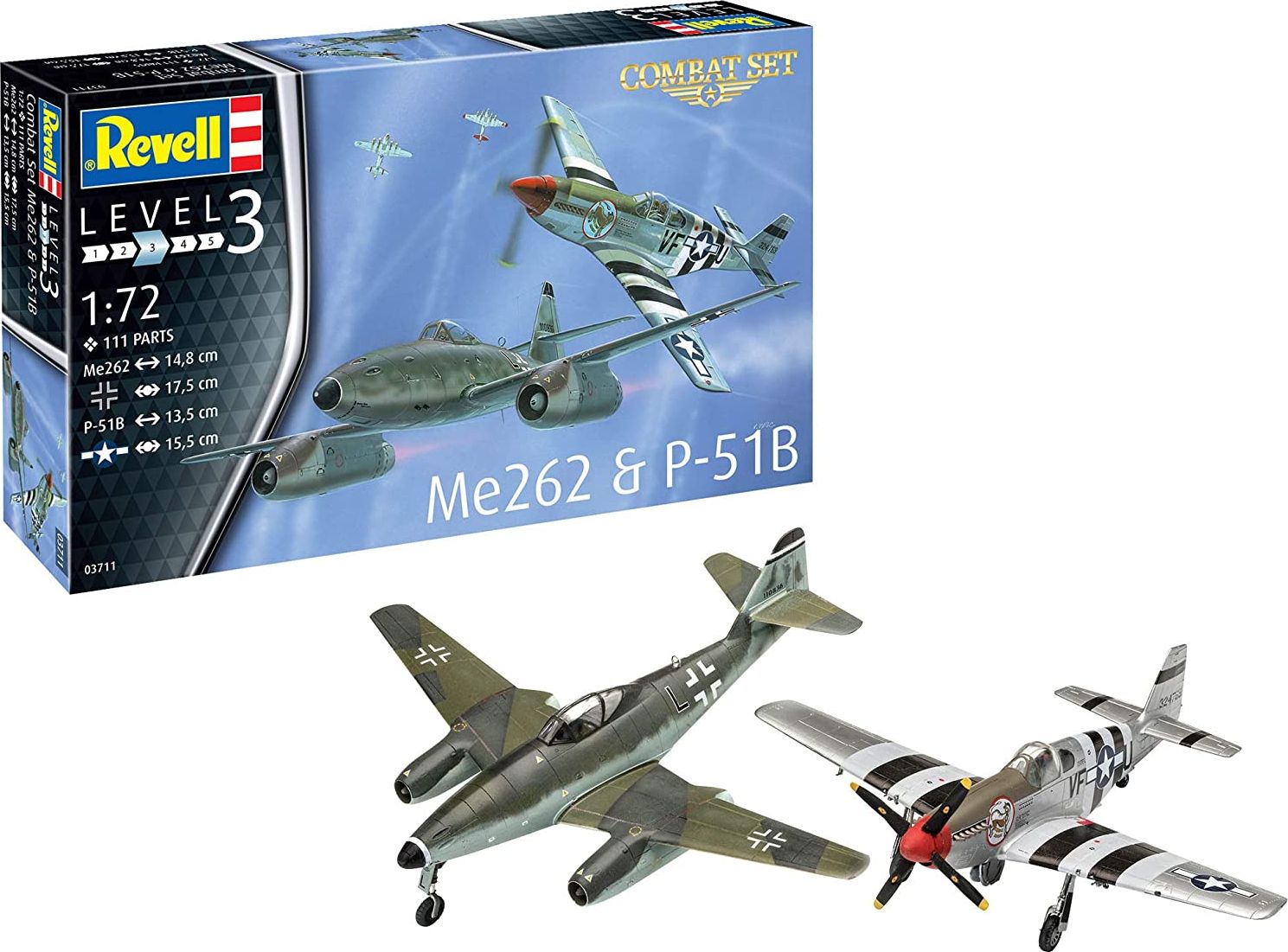 Revell Revell Model Do Sklejania Me262 & P-51B