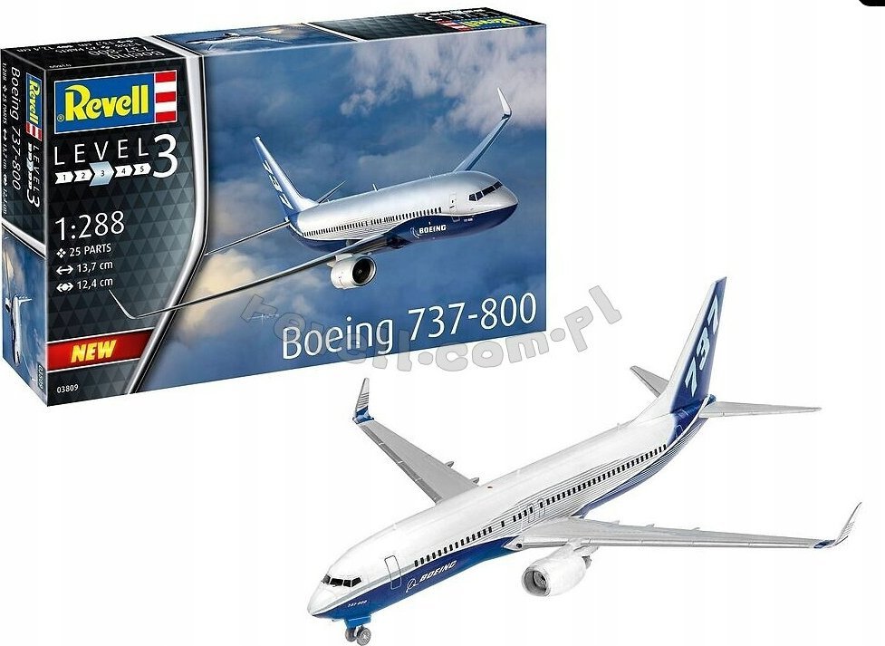 Cobi Model samolotu do sklejania Revell 63809 1:288 BOEING 737-800 Zestaw