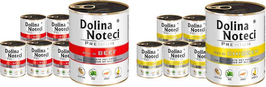 Dolina Noteci Dolina Noteci PREMIUM bogata w wołowinę i kurczaka 24x800g