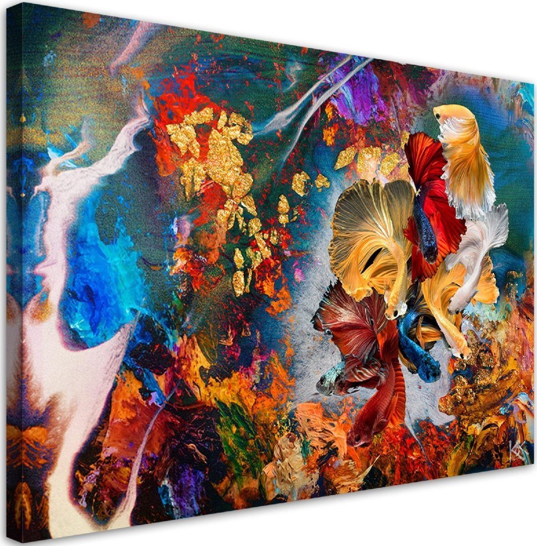 Feeby Obraz na płótnie, Kolorowe ryby abstrakcja - 120x80