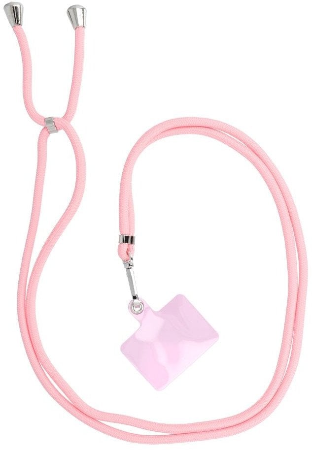 Smycz do telefonu, Zawieszka do telefonu - SWING (6mm) z regulacją długości / długość sznura 165cm (max 82,5cm w pętli) / na ramię lub szyję - jasnoró