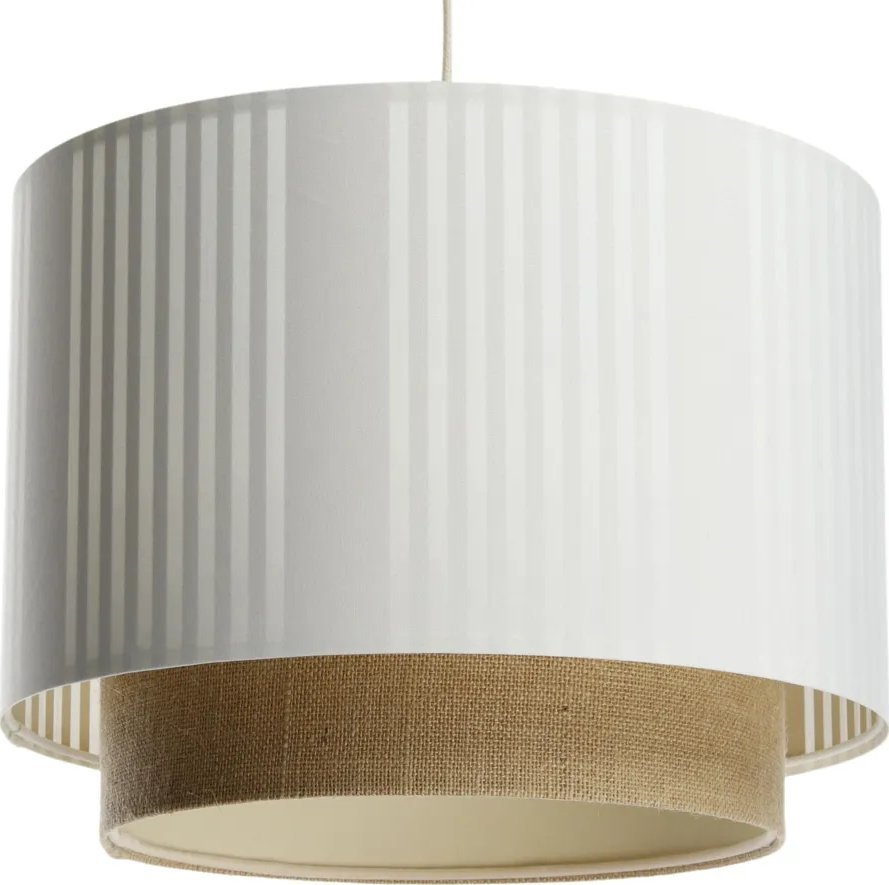 Lampa wisząca DUO LAMI LINE 50 biała/jutowa BPS KONCEPT