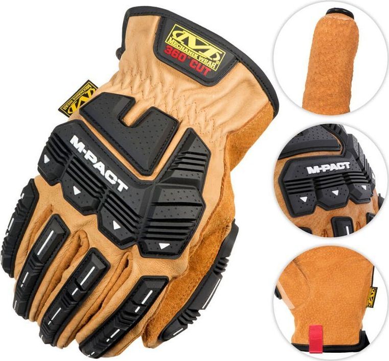 Mechanix Wear Mechanix Wear Rękawice Durahide M-Pact Driver F9-360 Czarne-Coyote M