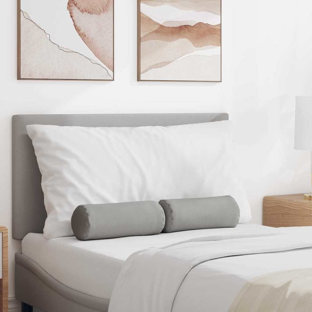 vidaXL Poduszki Wałkowe 2 pcs Szary chmur 15 x 40 cm tkanina