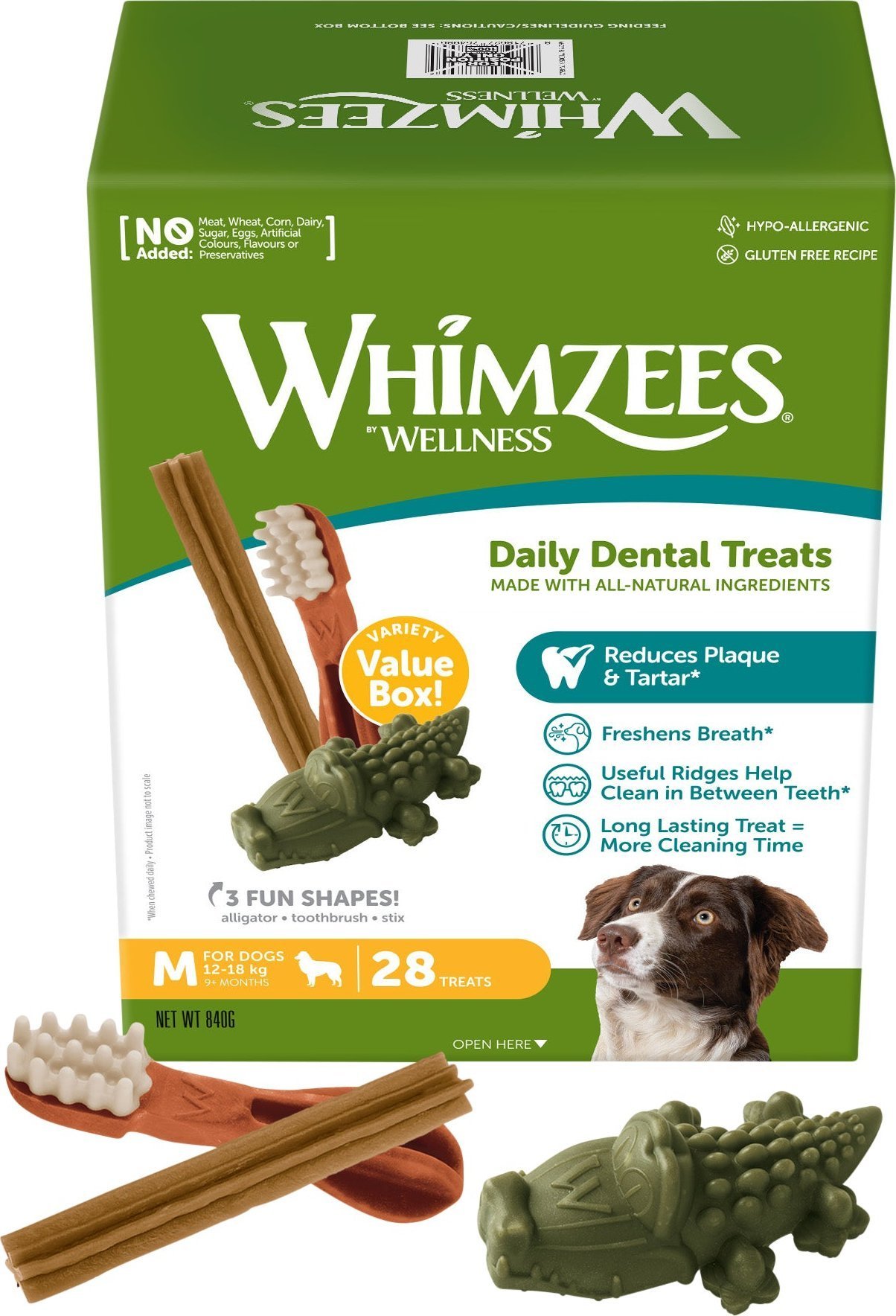 Whimzees Whimzees Variety M, 28 stk, 840 g, box