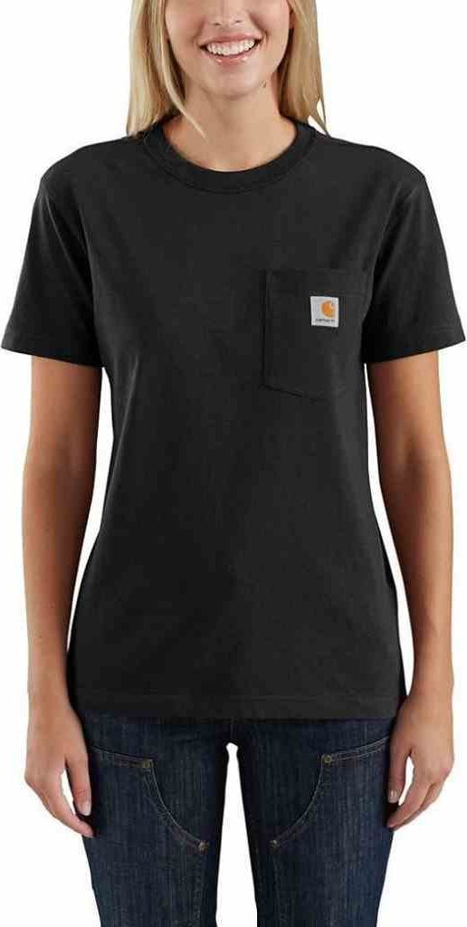 Carhartt Koszulka Carhartt WK87 Workwear Pocket Black