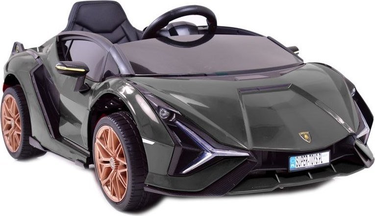 Super-Toys ORYGINALNE LAMBORGHINI SIAN, MIĘKKIE KOŁA, MIĘKKIE SIEDZENIE, FUNKCJA BUJANIA - FULL OPCJA /QLS6388