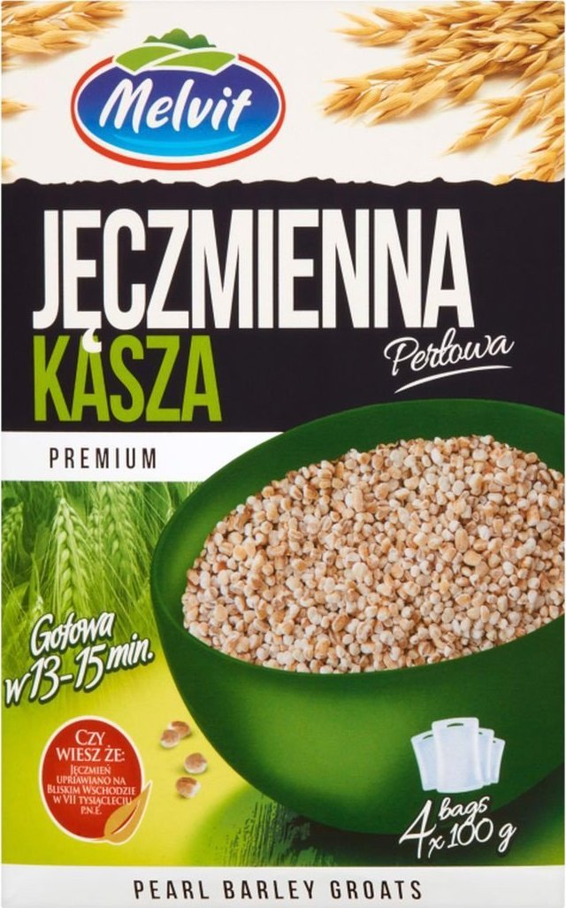 Melvit Melvit Premium Kasza jęczmienna perłowa 400 g (4 torebki)