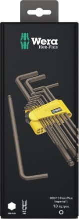 Wera Wera 950/13 Hex-Plus Imperial 1 angle wrench set BlackLaser