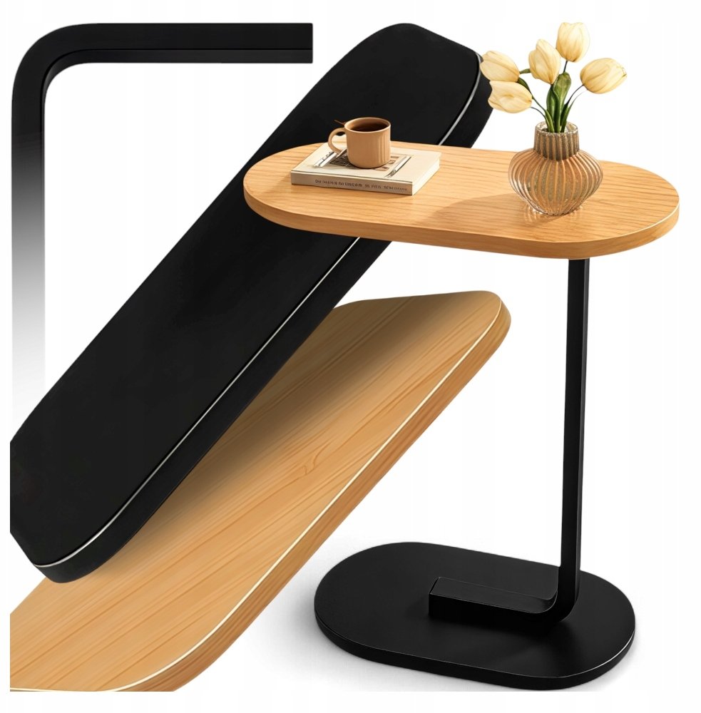 Hitbaits STOLIK KAWOWY BOCZNY Typ C loft czarny KANZA