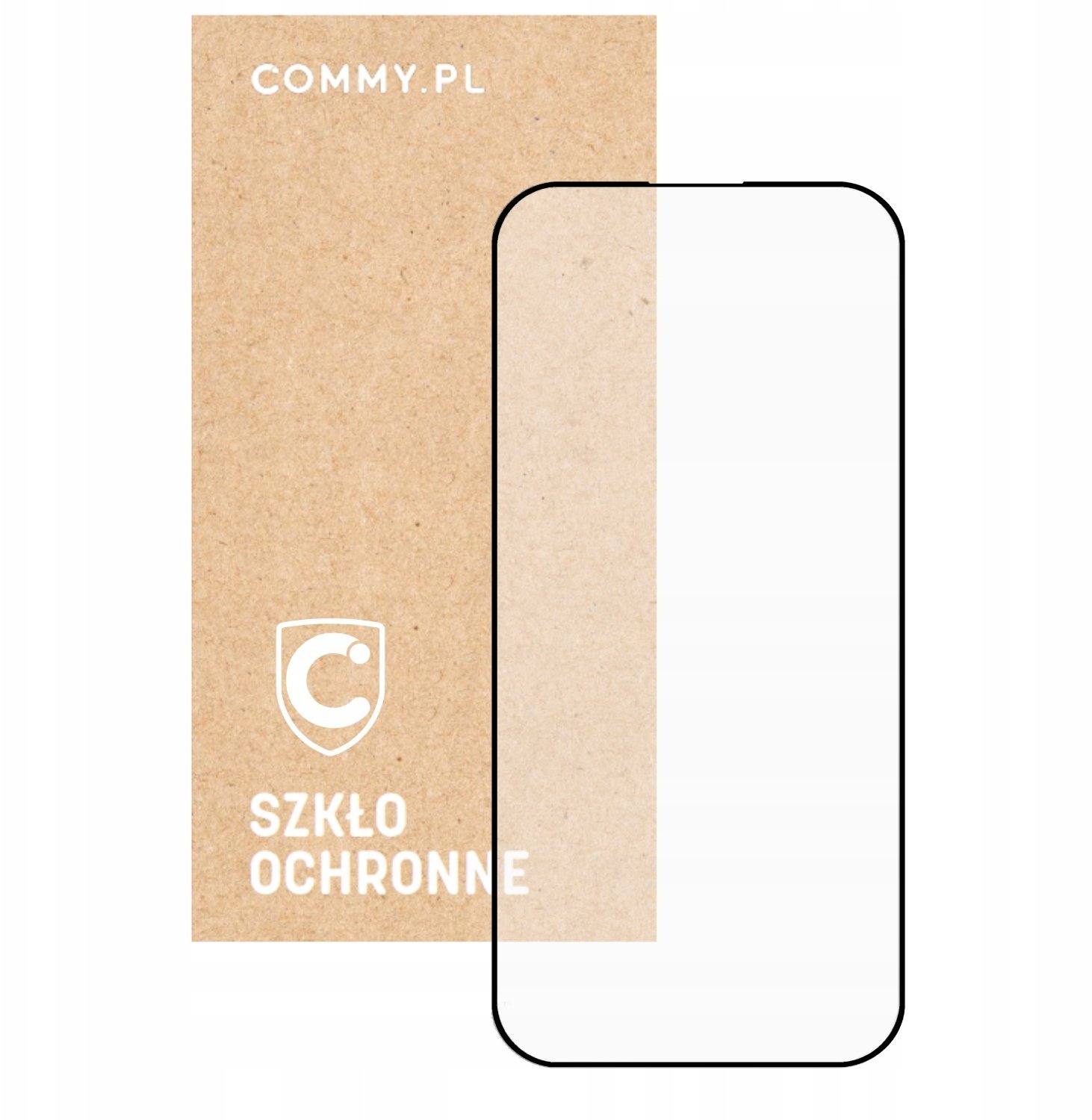 Szkło hartowane 5D COMMY do iPhone 13 / 13 Pro / 14 czarna ramka