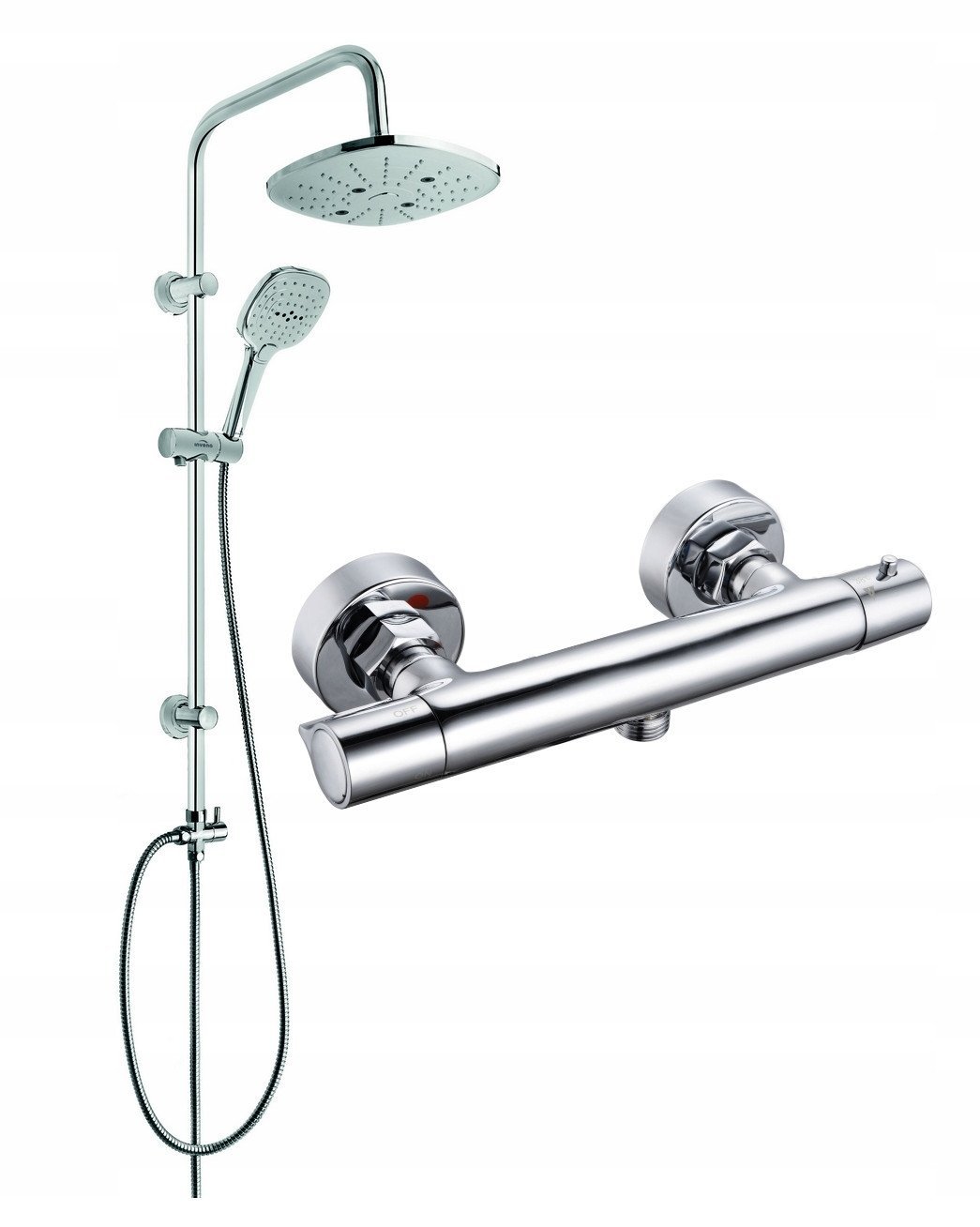 Słuchawka prysznicowa Invena INVENA DESZCZOWNIA ROTONDA KWADRATOWA BIALA - AU-27-K02