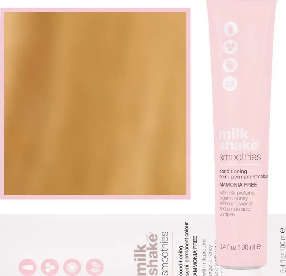 Milk Shake Milk Shake, Smoothies, Ammonia-Free, Semi-Permanent Hair Dye, 9.339GG Very Light Warm Golden Blond, 100 ml For Women