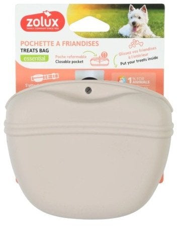 Zolux Saszetka na przysmaki dla psa silikonowa na magnes beżowa