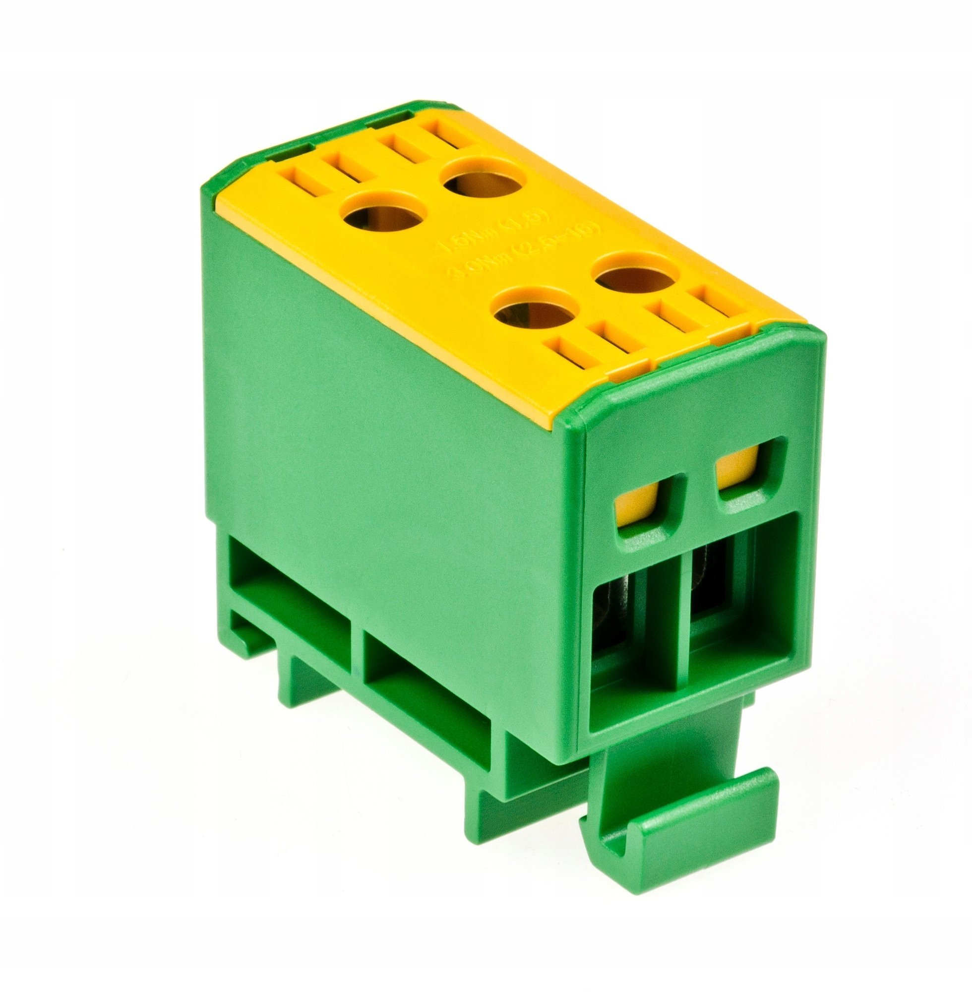 Złączka szynowa jednopolowa Zgx 2x16mm2 żółto-zielona (Al/Cu) ENE-00462