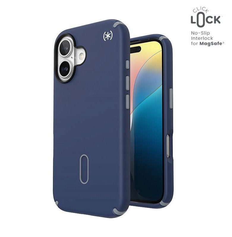 Speck Speck Presidio2 Pro ClickLock & MagSafe - Etui iPhone 16 (Coastal Blue / Dust Grey / White)