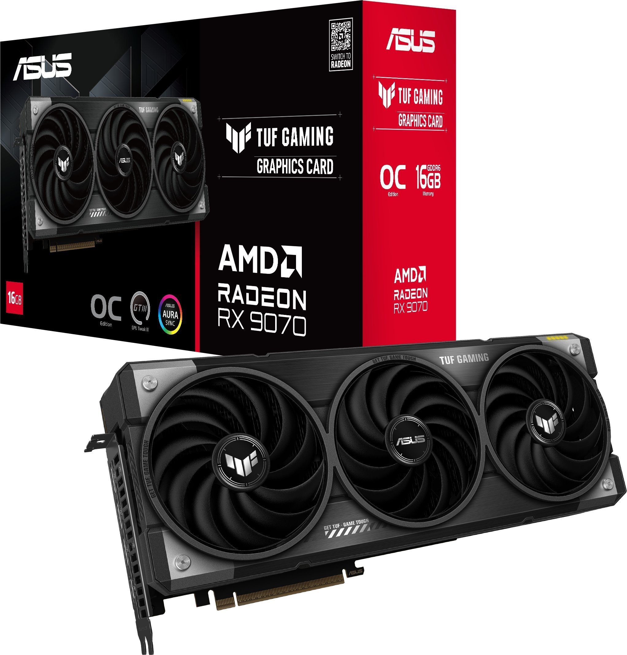 Karta graficzna Asus TUF Gaming Radeon RX 9070 OC 16GB GDDR6 (TUF-RX9070-O16G-GAMING)