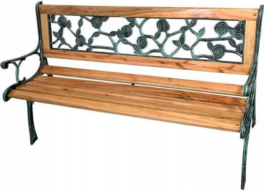 Ławka ogrodowa drewniana parkowa taras patio 126x52x73,50cm