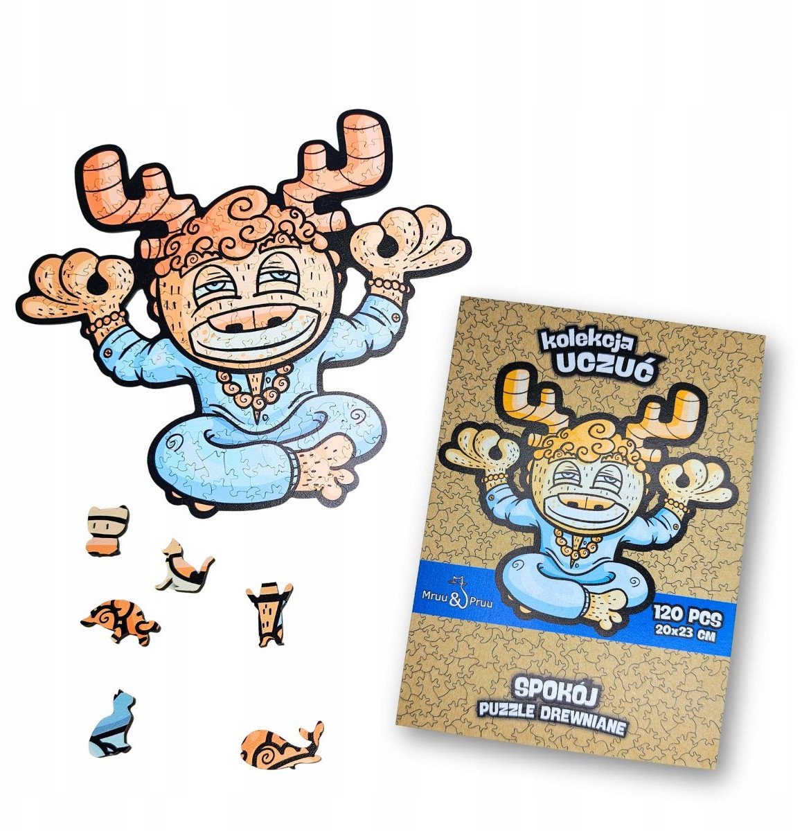 PUZZLE DREWNIANE DLA DOROSŁYCH 120 ELEMENTÓW SPOKÓJ PREZENT DLA DZIECKA