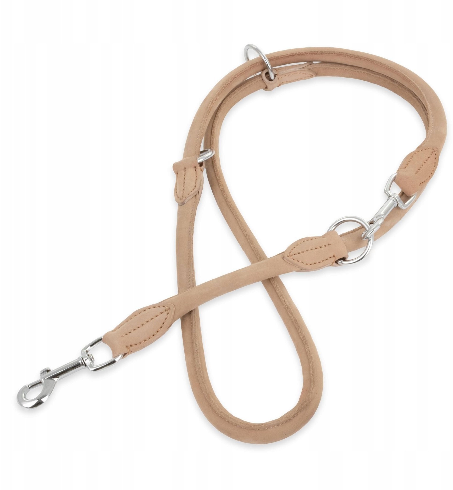 Smycz skórzana, 8 mm / 200 cm, jasny beż