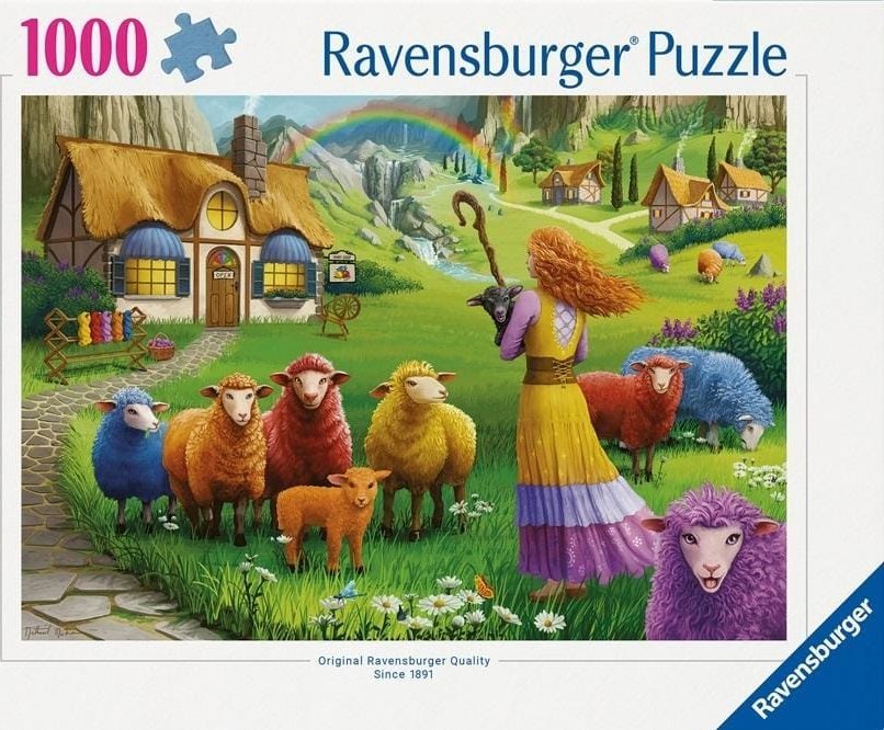 Ravensburger Puzzle Kolorowa wełna 1000 elementów