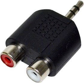Adapter AV Vakoss Jack 3.5mm - RCA (Cinch) x2 czarny (TC-A101K)