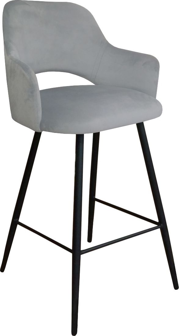 Atos Hoker NAPO VELVET szary tapicerowany aksamitem do kuchni ATOS