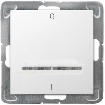 Ospel Łącznik dwubiegunowy IMPRESJA z podświetleniem biały ŁP-11YS/M/00
