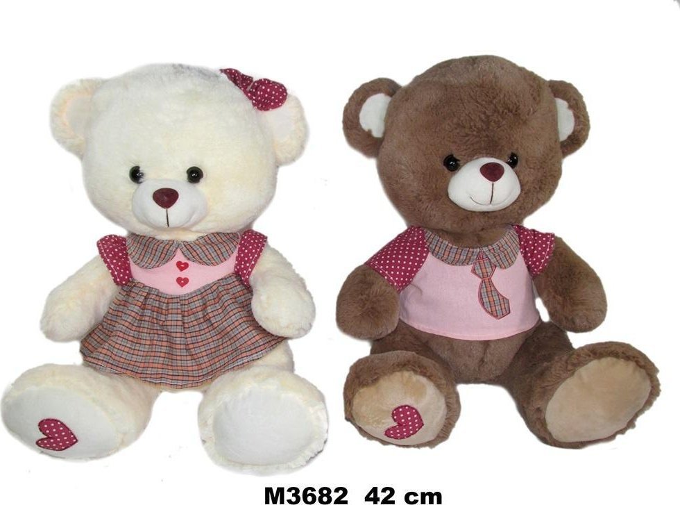 Miś w ubranku 42cm MIX