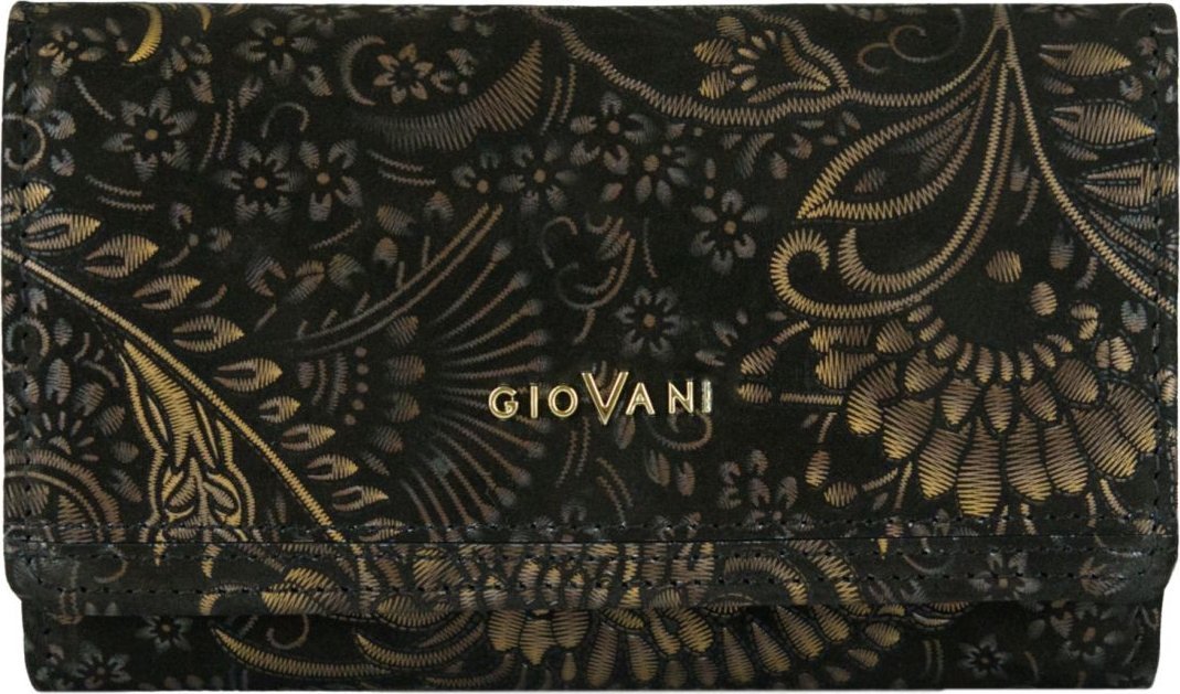 Stefania Portfel damski czarny w kwiaty flossie marki giovani