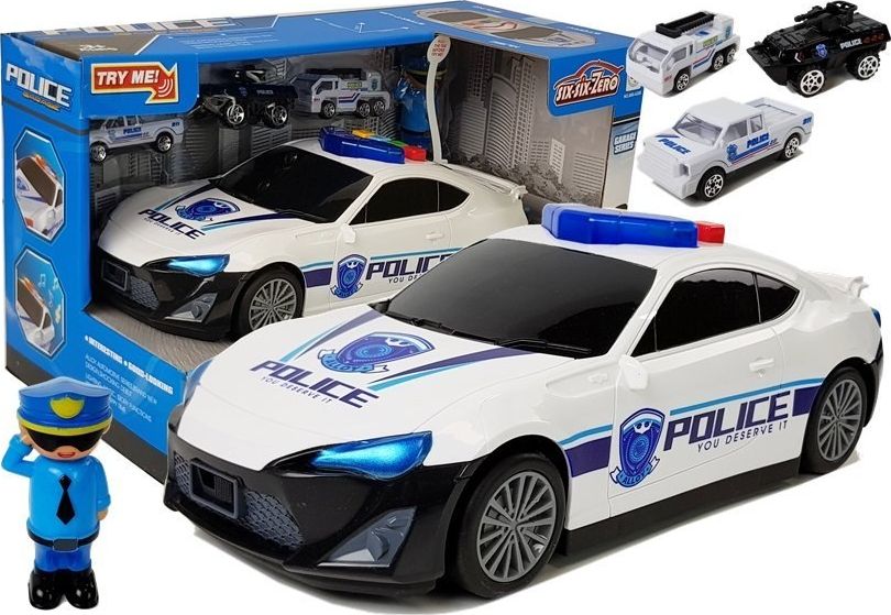 Lean Sport Auto Policyjne Schowek Garaż 2w1 Dźwięk Światła