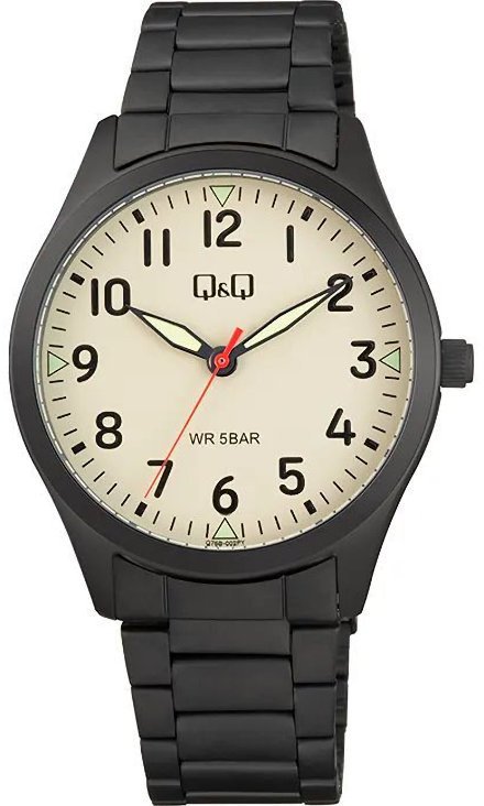 Zegarek Q&Q Q76B-002P męski wodoszczelny czarny matowy .