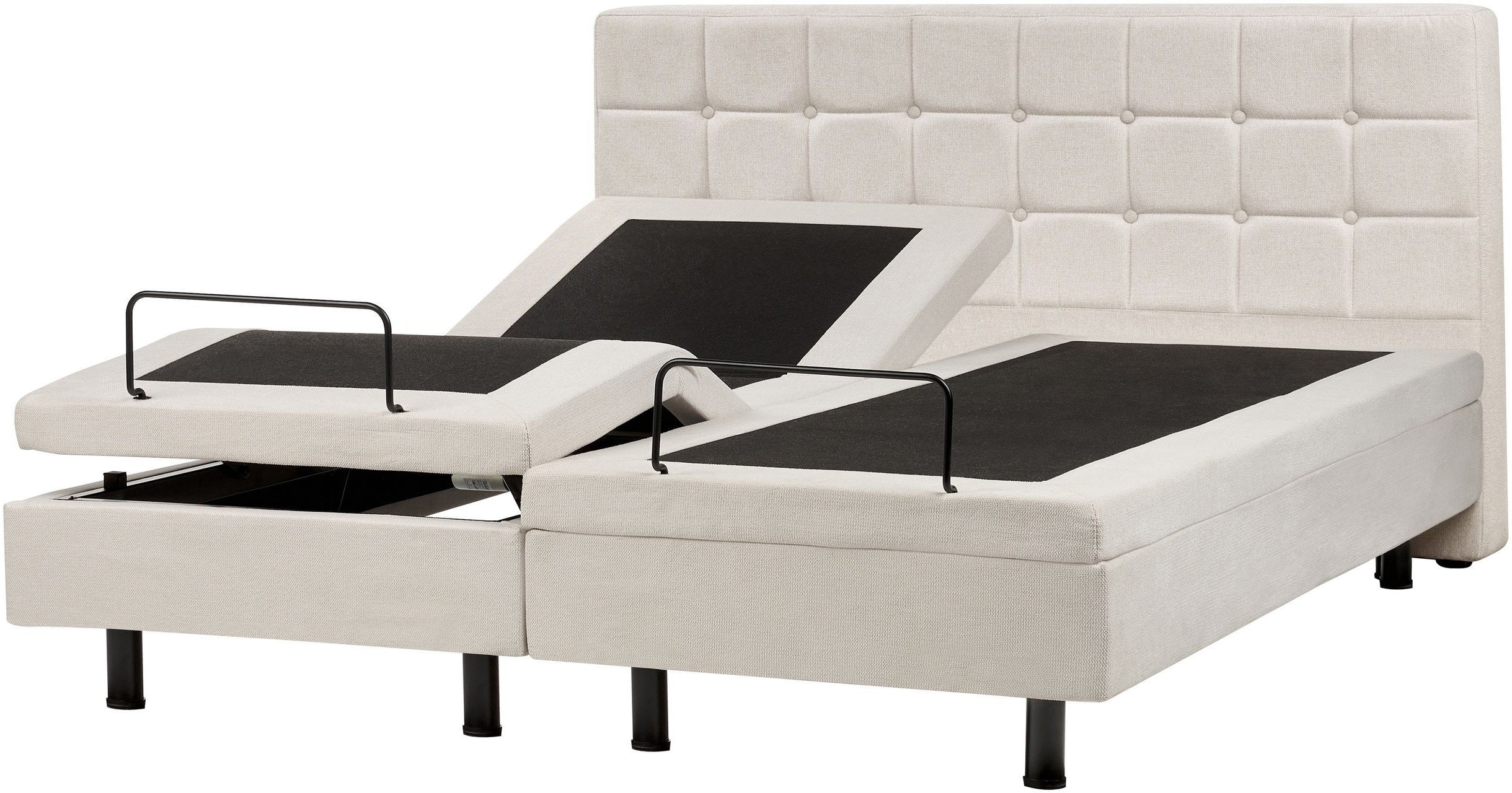 Łóżko regulowane DUKE 160 x 200 cm Jasnobeżowy