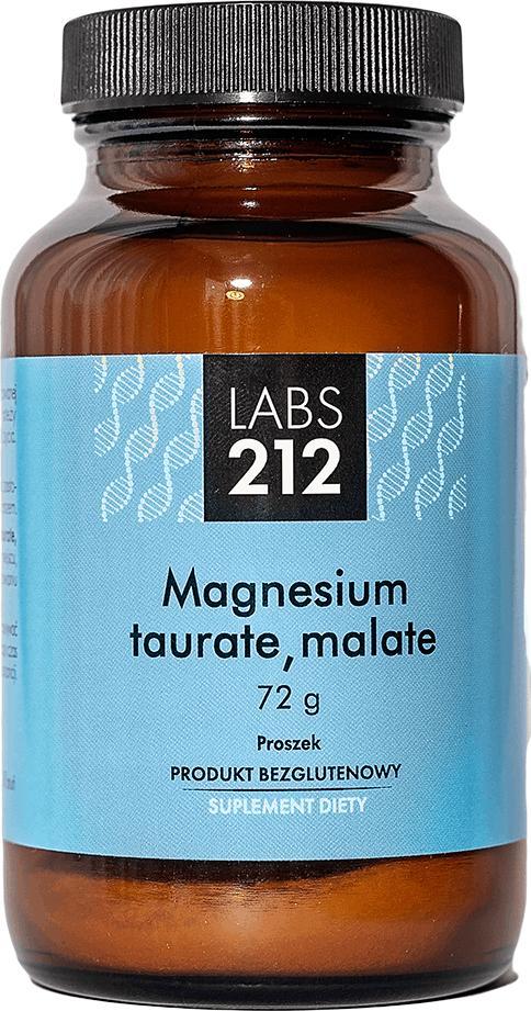 Labs212 Magnesium Taurate, Malate Taurynian i Jabłczan magnezu 72 g Labs212